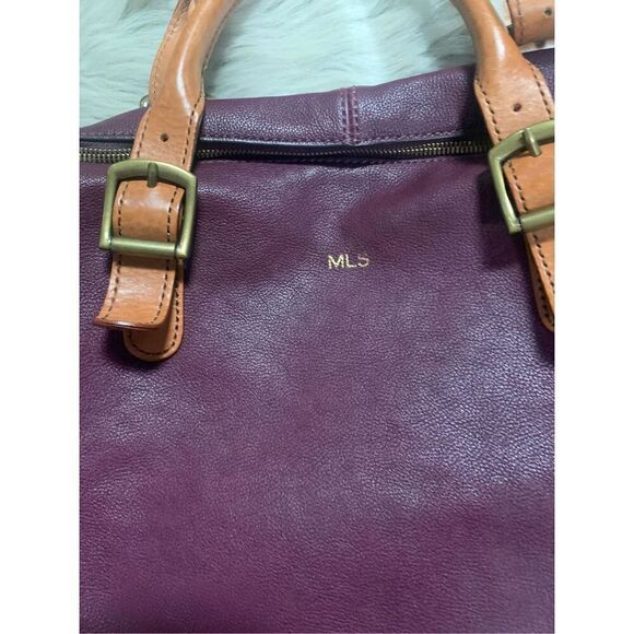 Mark & Graham Brooklyn Buckle Bag in Plum - Picture 6 of 14
